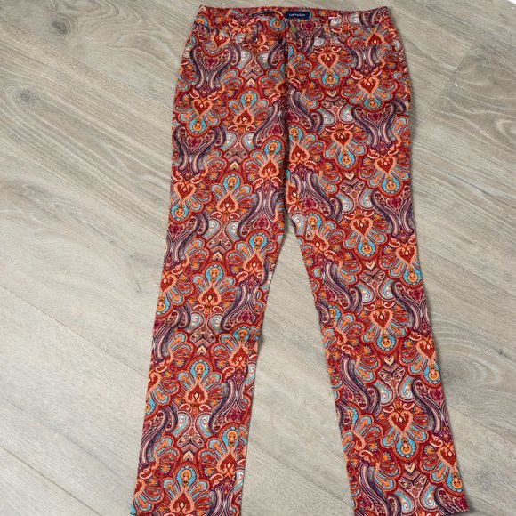 NWT Harvest Wine Damask Lexington Jeans - sz 10 - Picture 3 of 5